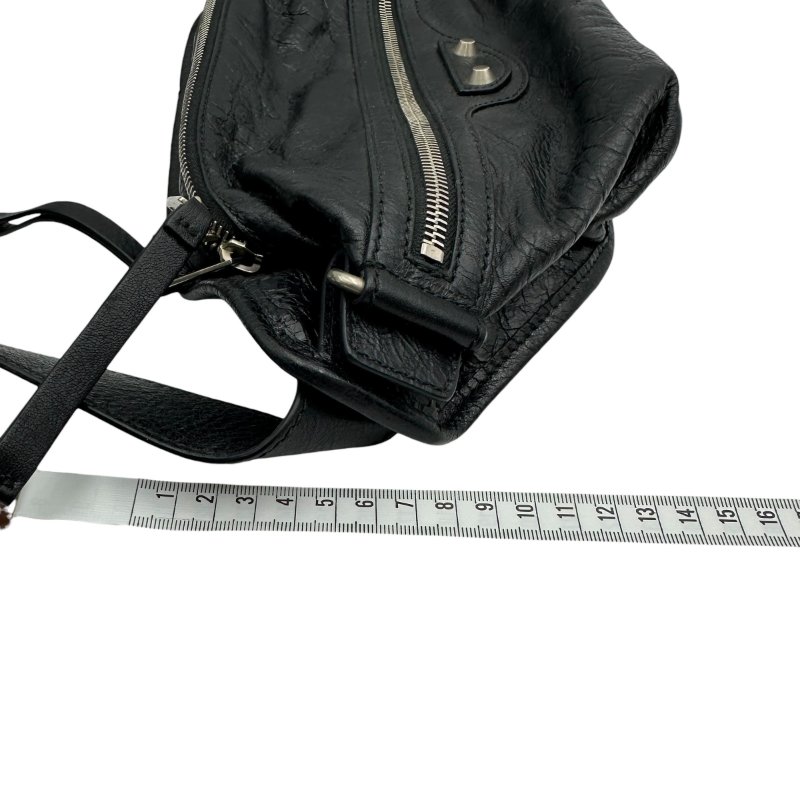 【美收精品】BALENCIAGA 黑機機車斜背包 C-58-12