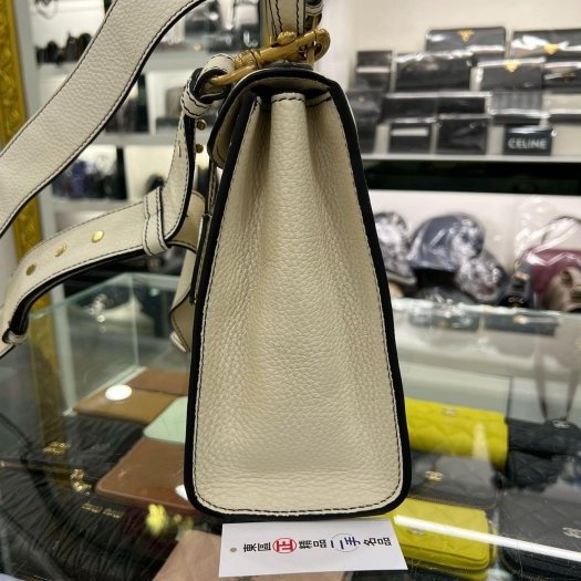 東區正精品㊣DIOR M5802CVQR Addict 白色全皮金釦手提包斜背包 RA1847-3