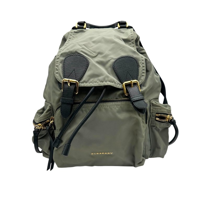 【美收精品】BURBERRY 灰綠色後背包 C-59-0