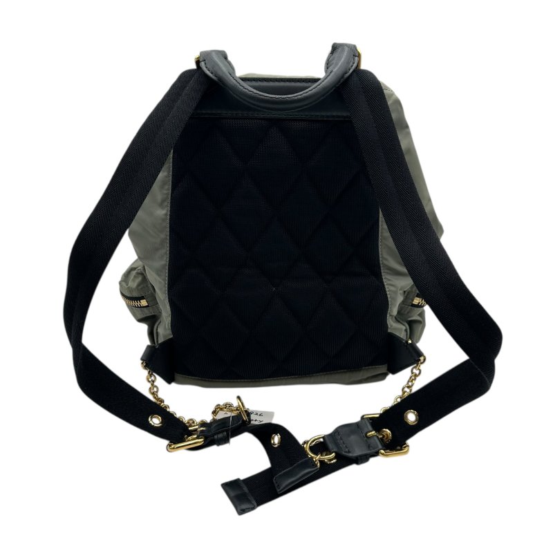 【美收精品】BURBERRY 灰綠色後背包 C-59-1