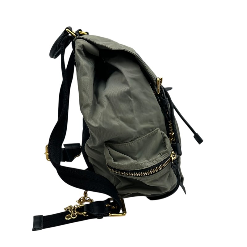 【美收精品】BURBERRY 灰綠色後背包 C-59-4