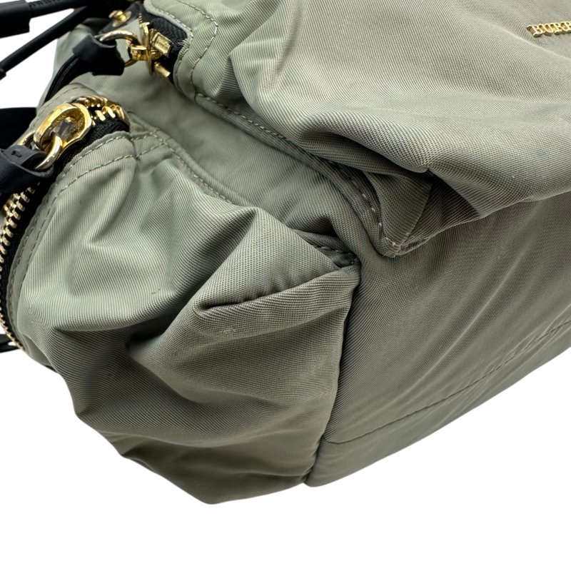 【美收精品】BURBERRY 灰綠色後背包 C-59-6