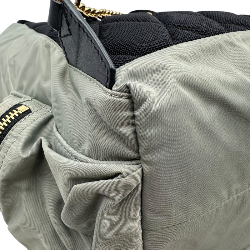 【美收精品】BURBERRY 灰綠色後背包 C-59-8