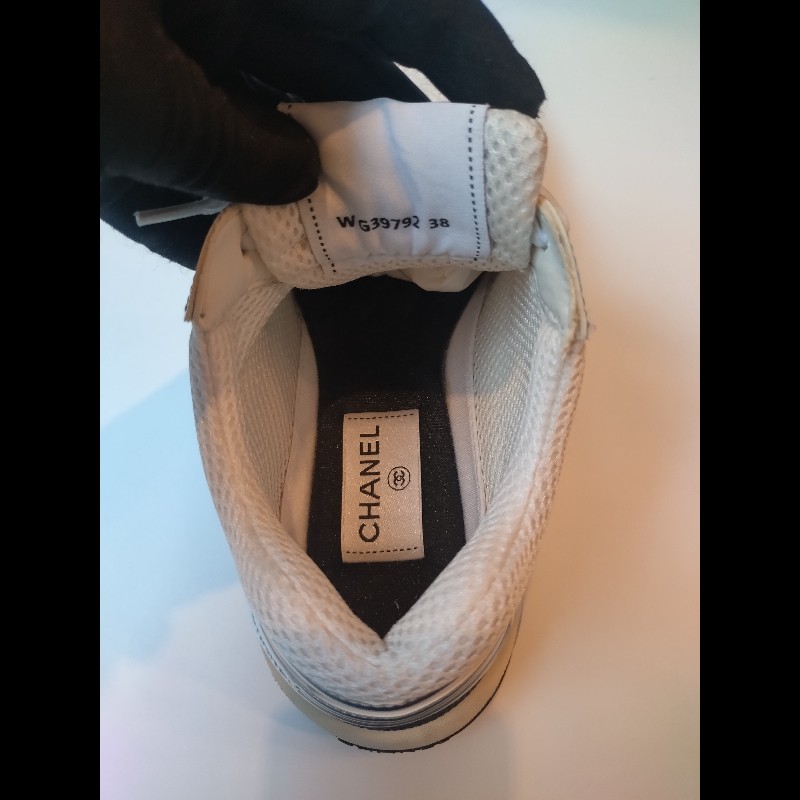 Chanel 白銀配色休閒運動鞋-8