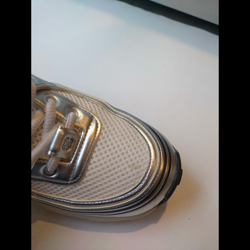 Chanel 白銀配色休閒運動鞋-14