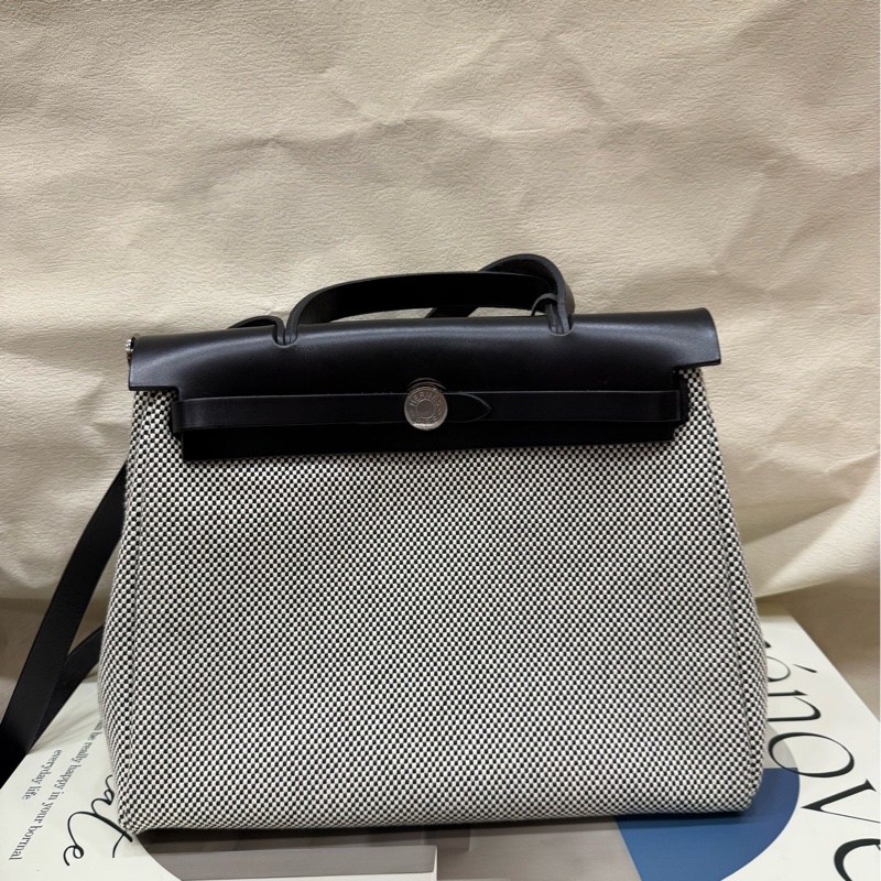 Hermes herbag31 熊猫拼色 B刻-0