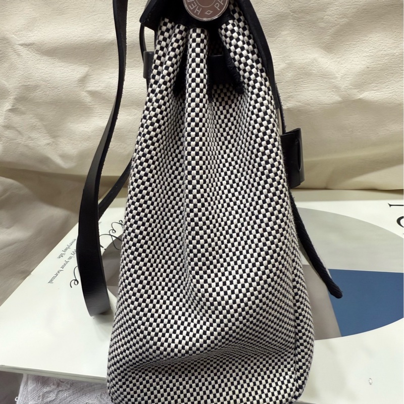 Hermes herbag31 熊猫拼色 B刻-3
