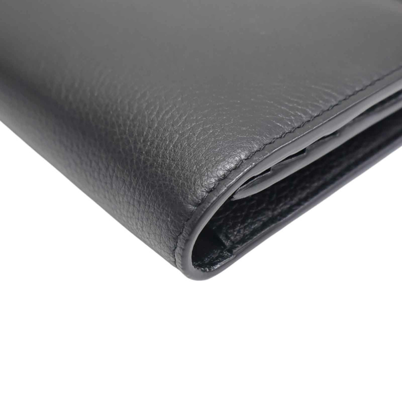 黑色牛皮 Tiny Cassandre Flat 長夾【SAINT LAURENT YSL 聖羅蘭】 635542-16