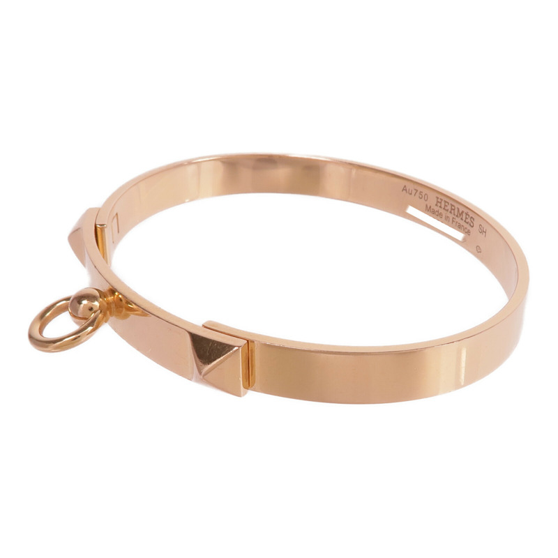 HERMES 18K玫瑰金Collier de chien Bracelet Small Model手鐲-1