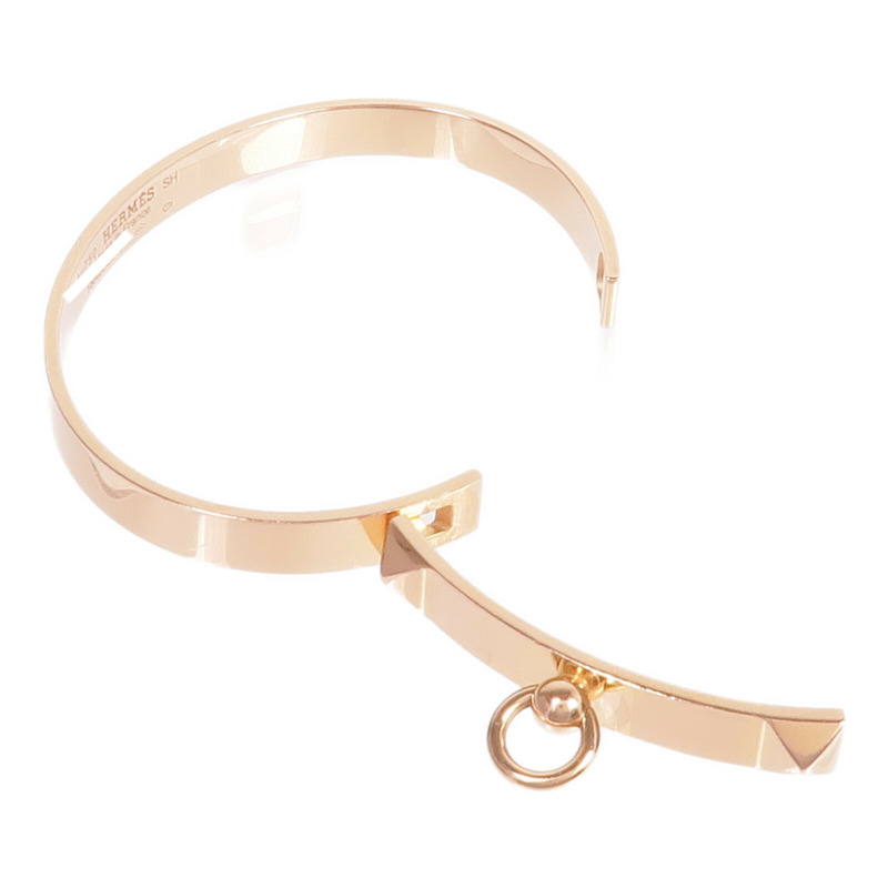 HERMES 18K玫瑰金Collier de chien Bracelet Small Model手鐲-6