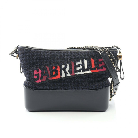香奈兒 Gabrielle de Chanel 大號單肩包 A93824 織布皮革 CC