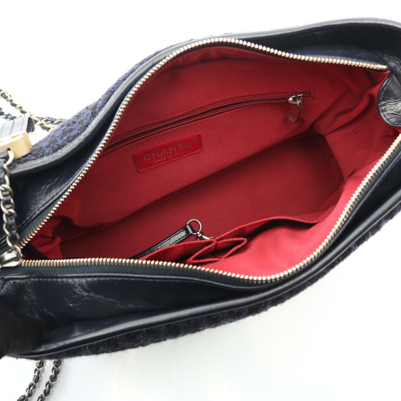 香奈兒 Gabrielle de Chanel 大號單肩包 A93824 織布皮革 CC-2