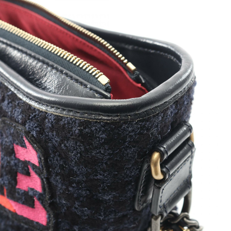 香奈兒 Gabrielle de Chanel 大號單肩包 A93824 織布皮革 CC-7