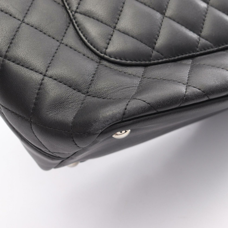 香奈兒 Cambon 系列中型托特包，黑色漆皮，SHW 五金配件，二手女款-9