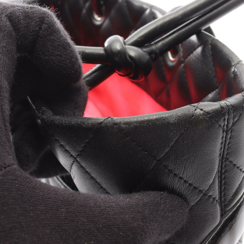 香奈兒 Cambon 系列中型托特包，黑色漆皮，SHW 五金配件，二手女款-13