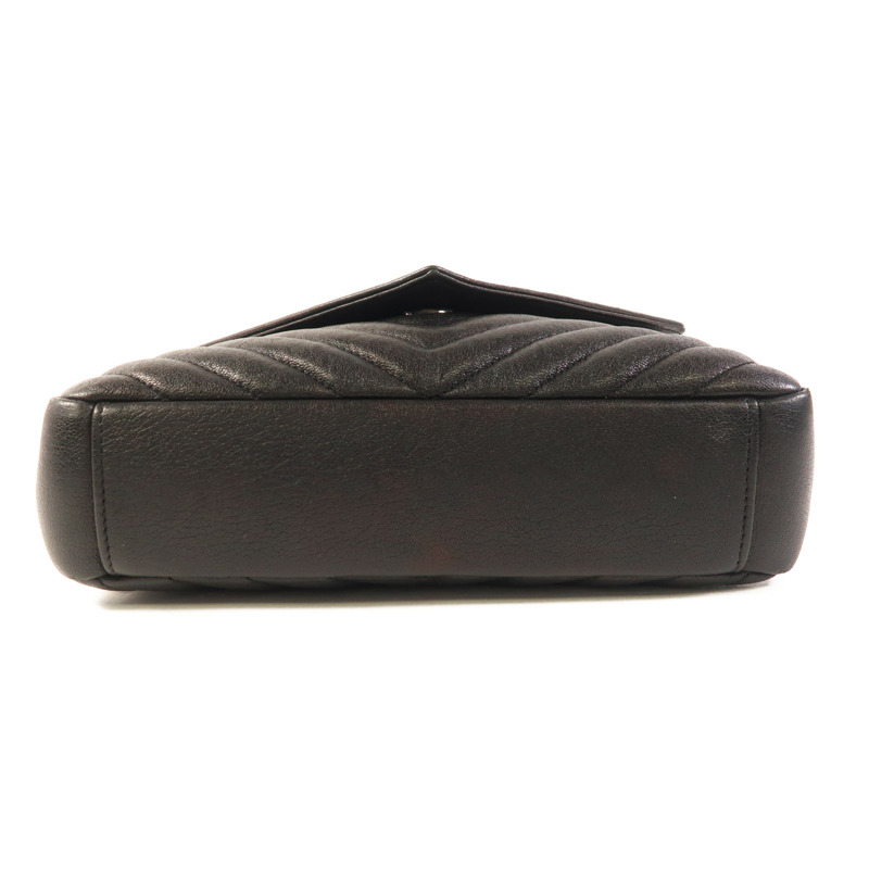 YVES SAINT LAURENT 皮革College Medium銀扣手挽肩背兩用袋-3