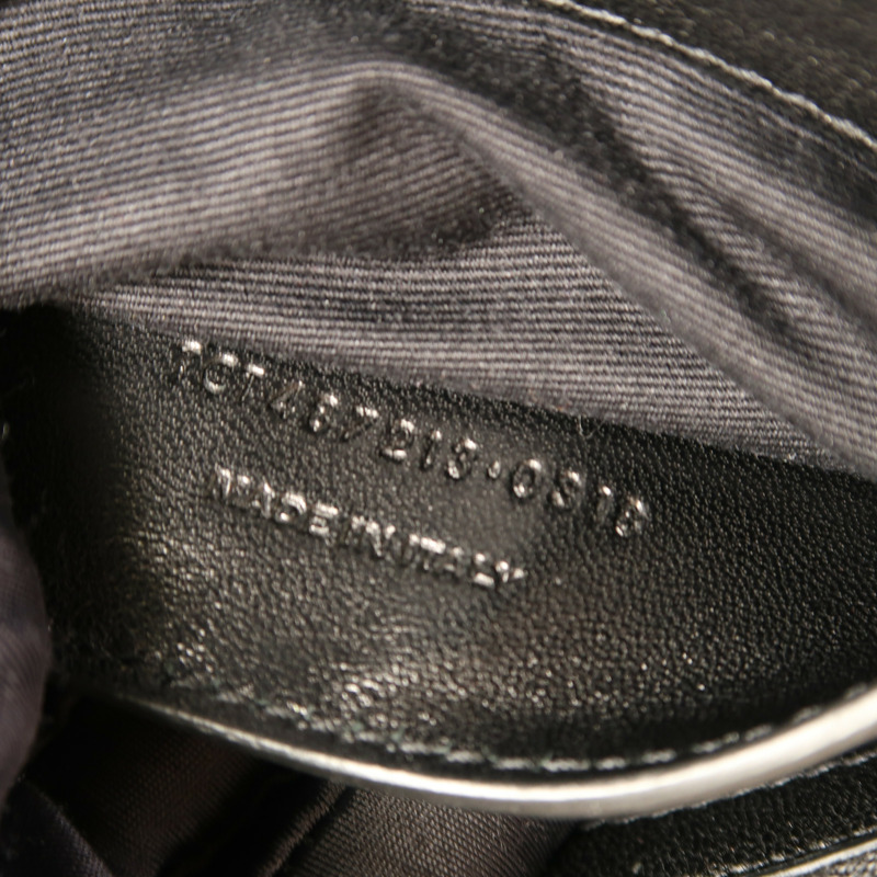 YVES SAINT LAURENT 皮革College Medium銀扣手挽肩背兩用袋-9