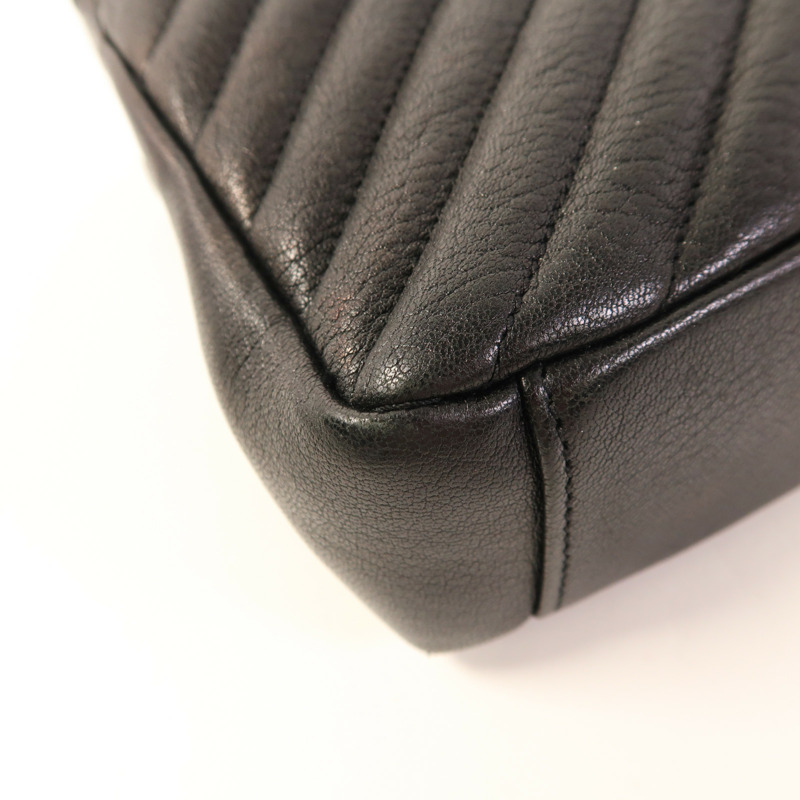 YVES SAINT LAURENT 皮革College Medium銀扣手挽肩背兩用袋-14