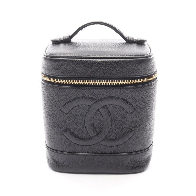 香奈兒 COCO 標誌手提包 A01998 小牛皮 黑色 GHW 二手 女士 CC 標誌-0