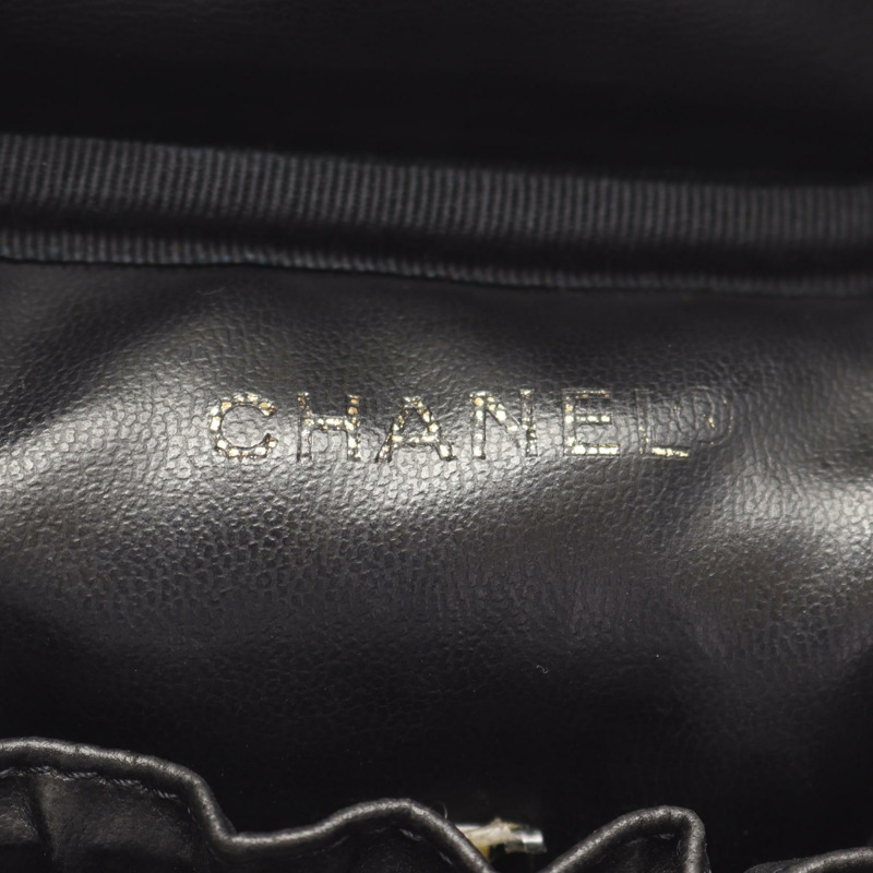 香奈兒 COCO 標誌手提包 A01998 小牛皮 黑色 GHW 二手 女士 CC 標誌-3