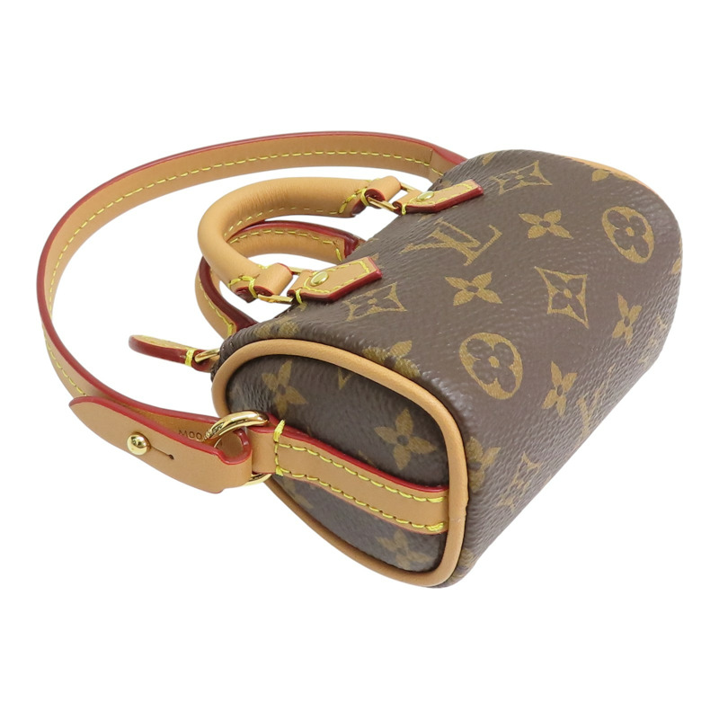 棕色 原花帆布 Speedy Monogram 零錢包 吊飾 M00544 【LOUIS VUITTON LV 路易威登】 M00544-2