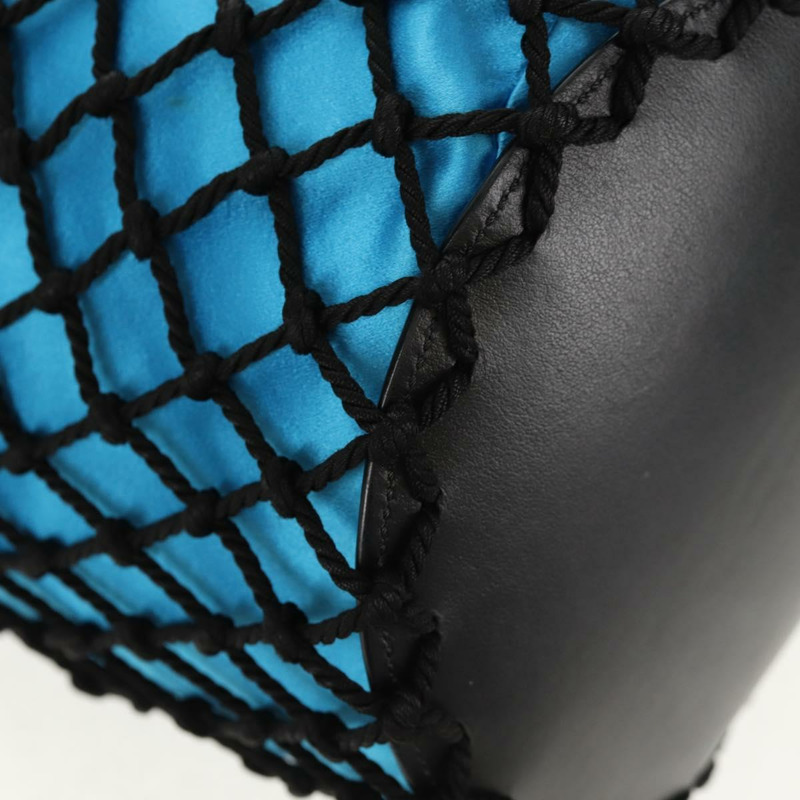 【日本直送】PRADA 手提包 緞面 藍色 金色 正品 157879V-16