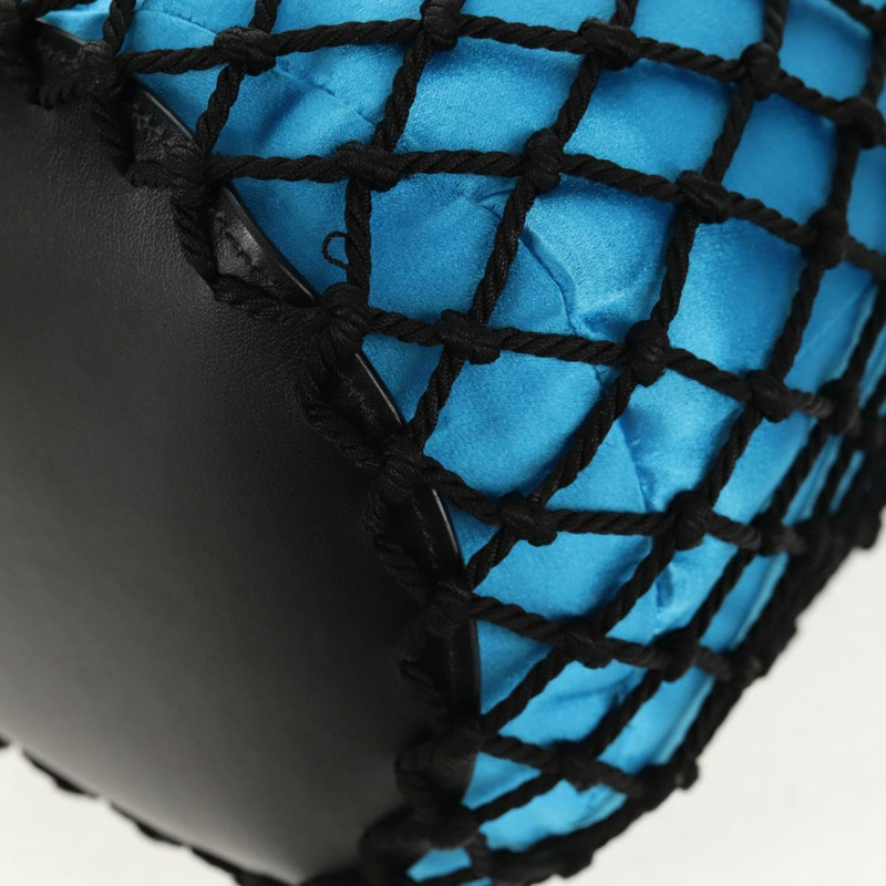 【日本直送】PRADA 手提包 緞面 藍色 金色 正品 157879V-17