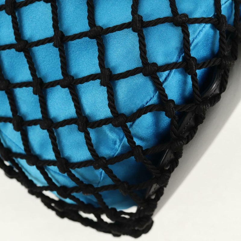 【日本直送】PRADA 手提包 緞面 藍色 金色 正品 157879V-18