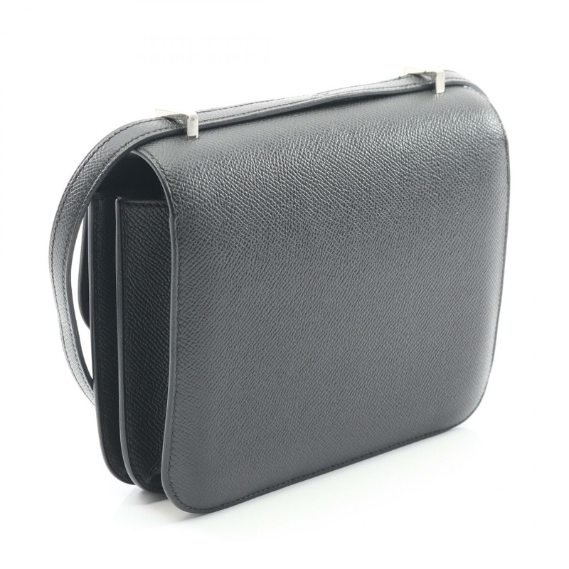 愛馬仕 Constance 3 迷你肩背包，Epsom 皮革，黑色，SHW W，二手女款-1