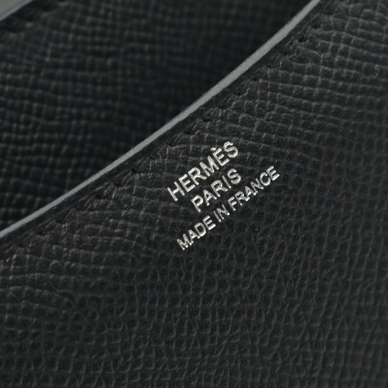 愛馬仕 Constance 3 迷你肩背包，Epsom 皮革，黑色，SHW W，二手女款-3