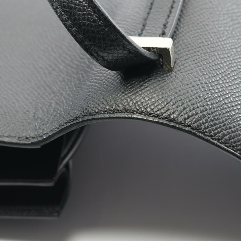 愛馬仕 Constance 3 迷你肩背包，Epsom 皮革，黑色，SHW W，二手女款-7