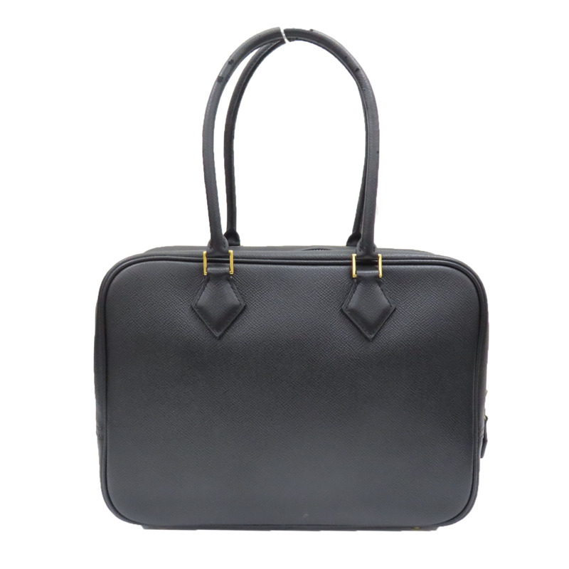 黑色 牛皮 Plume 28 手提包 口K/BK/GHW【HERMES 愛馬仕】-1