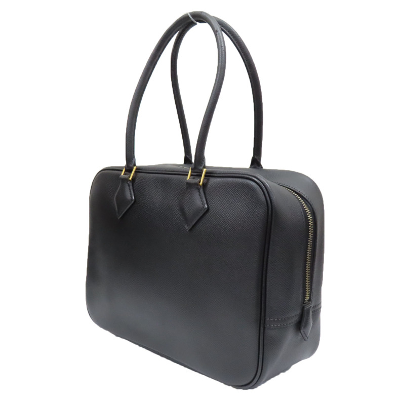 黑色 牛皮 Plume 28 手提包 口K/BK/GHW【HERMES 愛馬仕】-2
