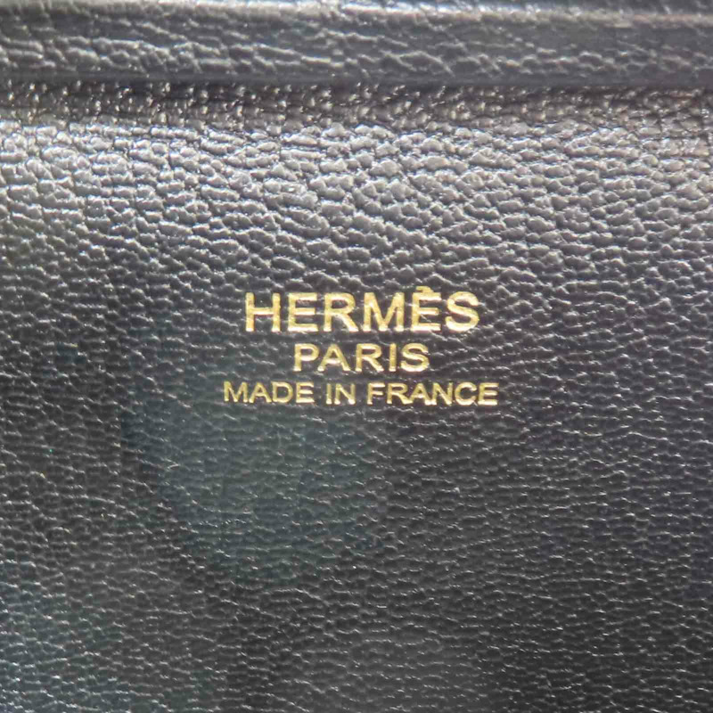 黑色 牛皮 Plume 28 手提包 口K/BK/GHW【HERMES 愛馬仕】-6