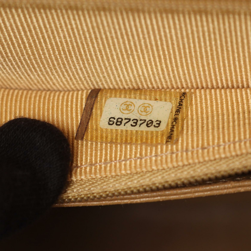 香奈兒 (CHANEL) Matelasse 手提包 A12397 粒面小牛皮 米色 二手 女士 金色五金-4