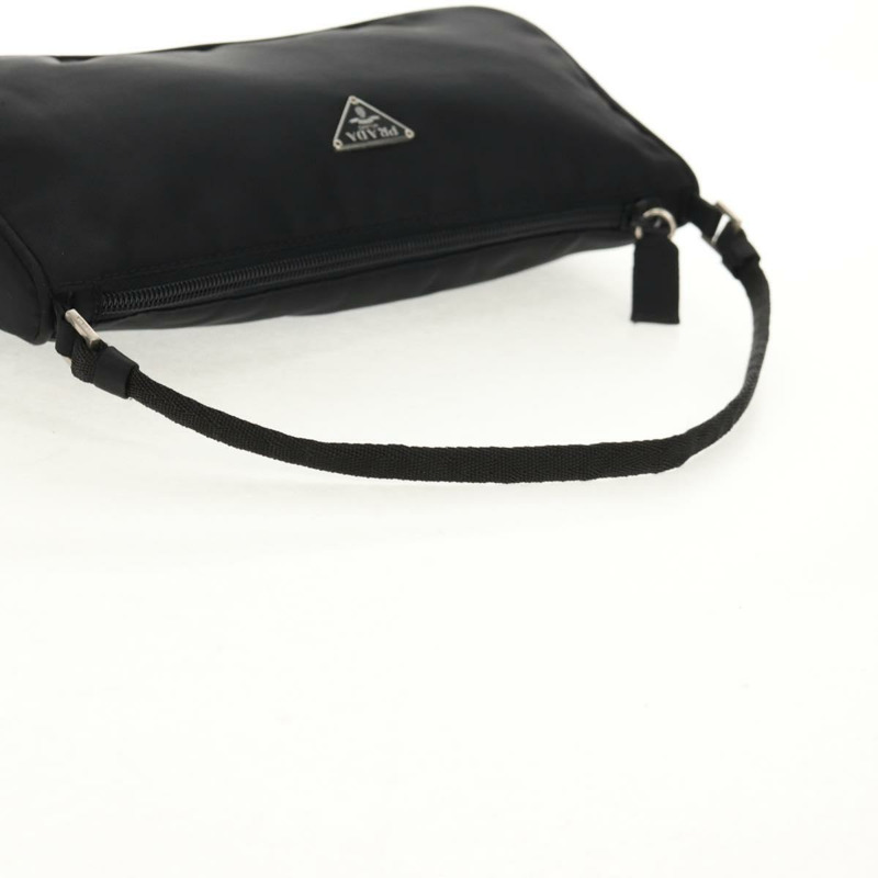 【日本直送】PRADA 尼龍黑色銀色配件包 Auth 158519V-6
