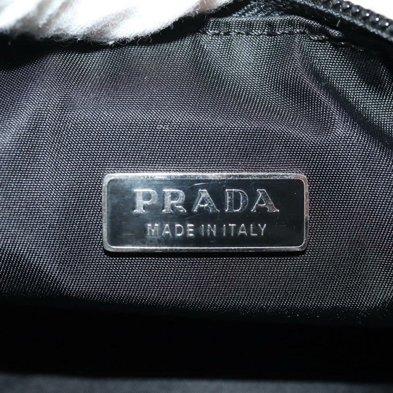 【日本直送】PRADA 尼龍黑色銀色配件包 Auth 158519V-18
