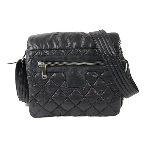 CHANEL 尼龍Coco Cocoon Messenger銀扣肩背袋