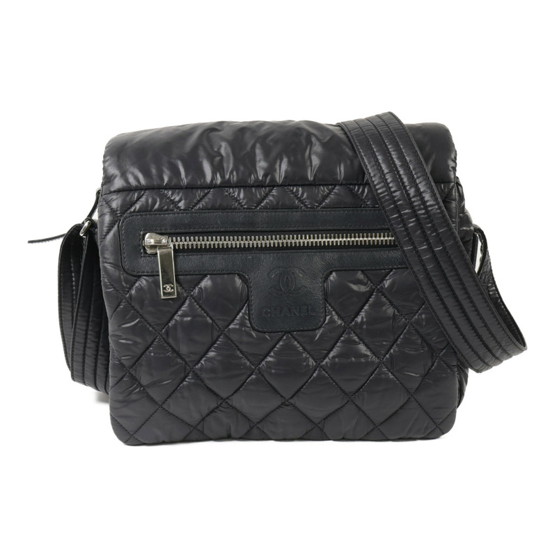 CHANEL 尼龍Coco Cocoon Messenger銀扣肩背袋-0