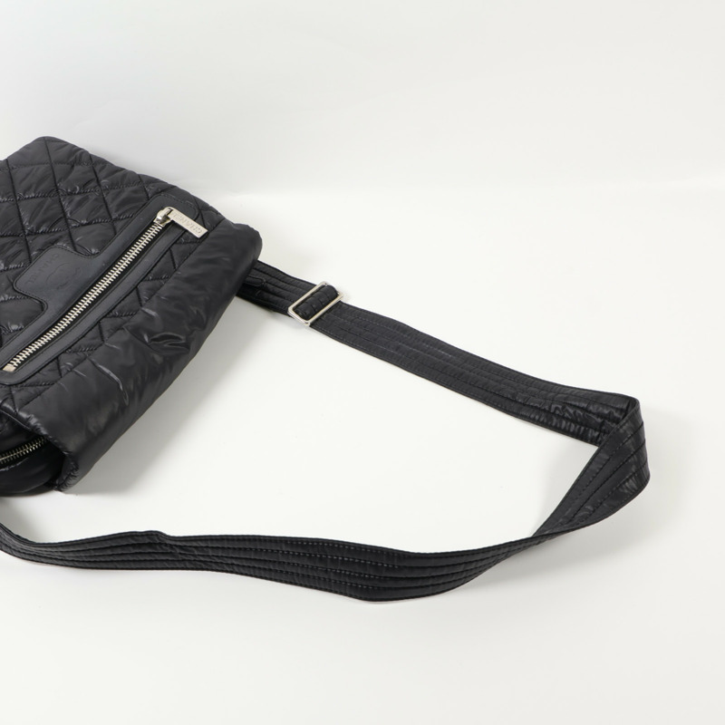 CHANEL 尼龍Coco Cocoon Messenger銀扣肩背袋-4