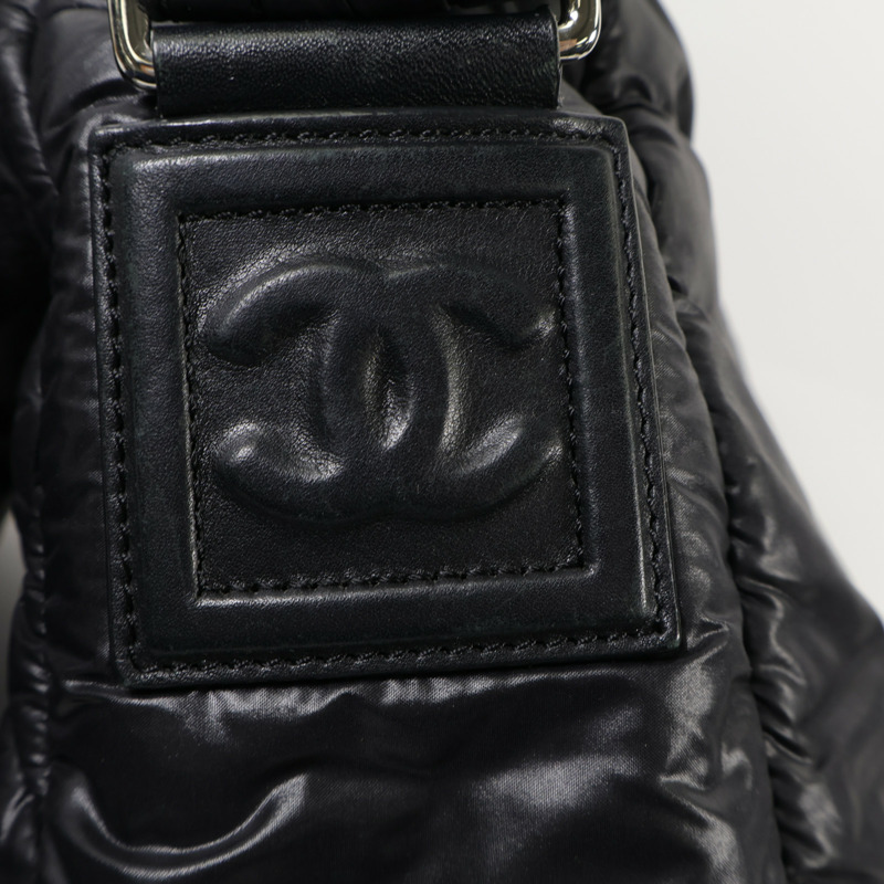 CHANEL 尼龍Coco Cocoon Messenger銀扣肩背袋-12