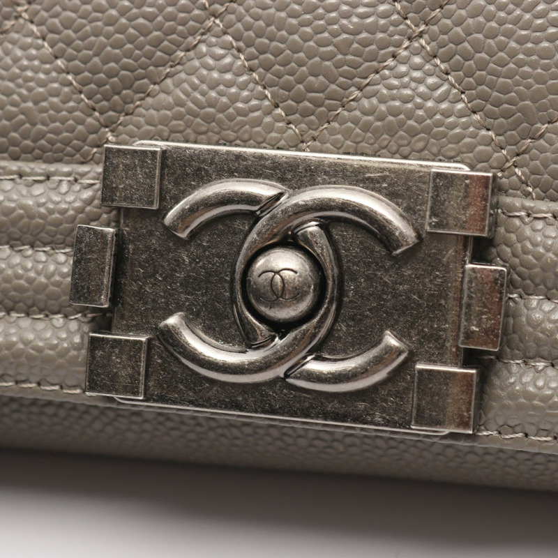 香奈兒 Boy Chanel 小號鏈條單背包 A67085 皮革 米色 二手 女士-6