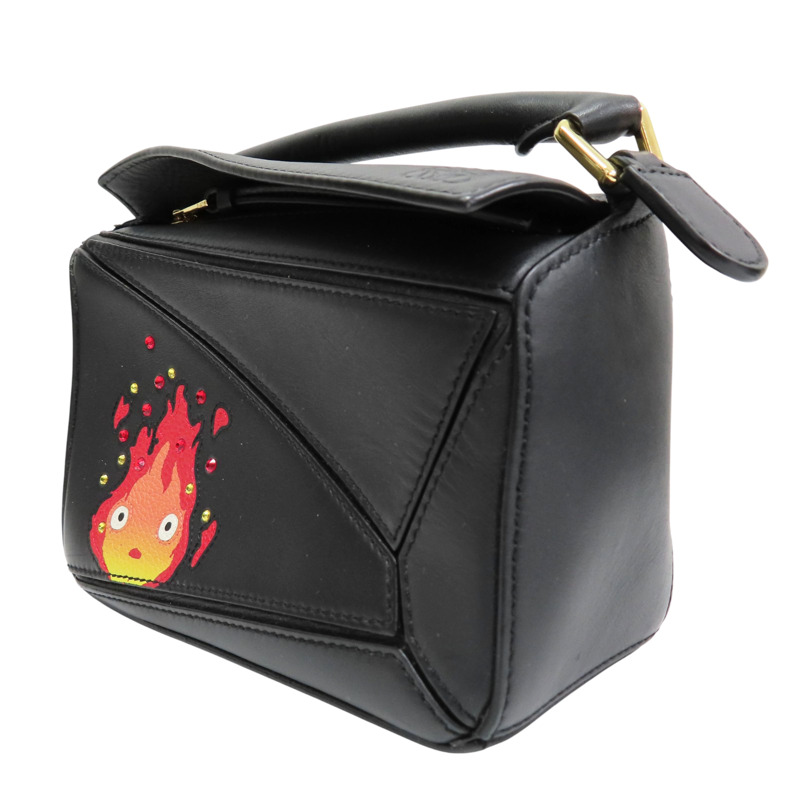 黑色 牛皮 puzzle bag mini 吉卜力 肩背包【LOEWE 羅威】 A510U95X64-2