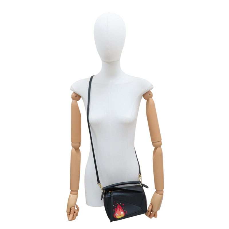 黑色 牛皮 puzzle bag mini 吉卜力 肩背包【LOEWE 羅威】 A510U95X64-7