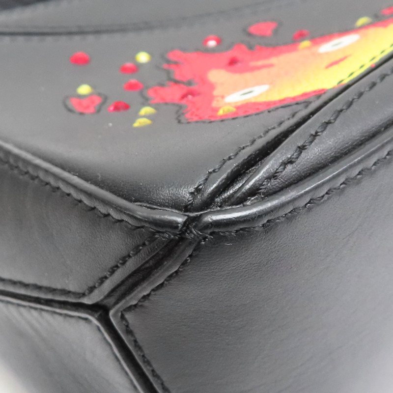 黑色 牛皮 puzzle bag mini 吉卜力 肩背包【LOEWE 羅威】 A510U95X64-8