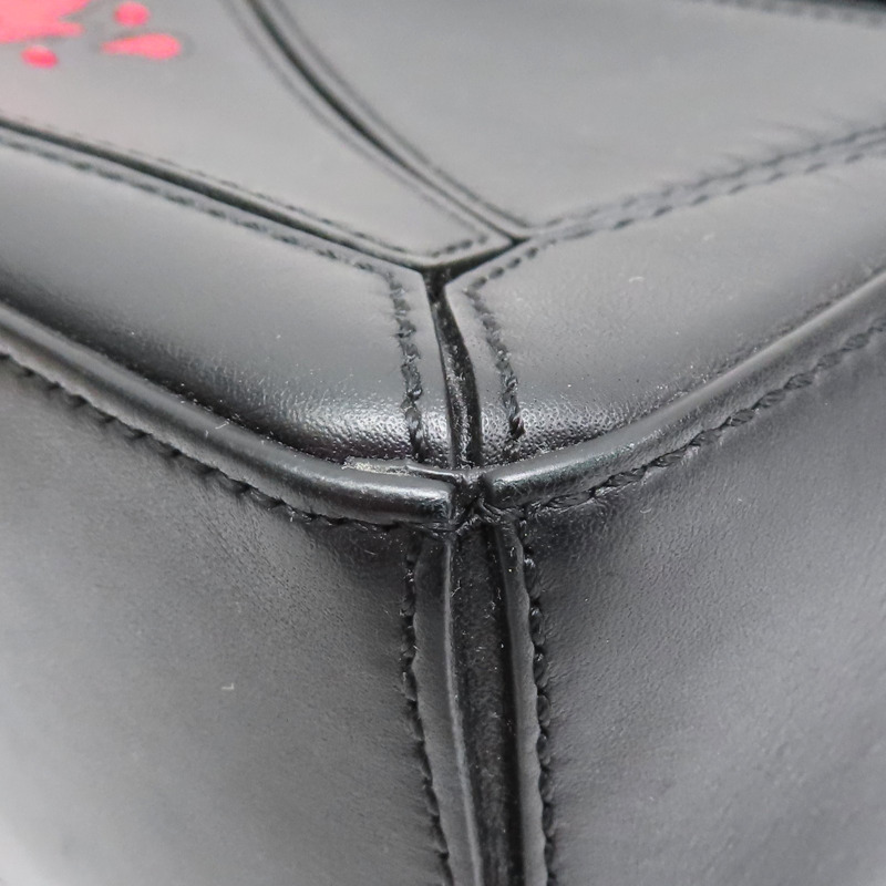 黑色 牛皮 puzzle bag mini 吉卜力 肩背包【LOEWE 羅威】 A510U95X64-9