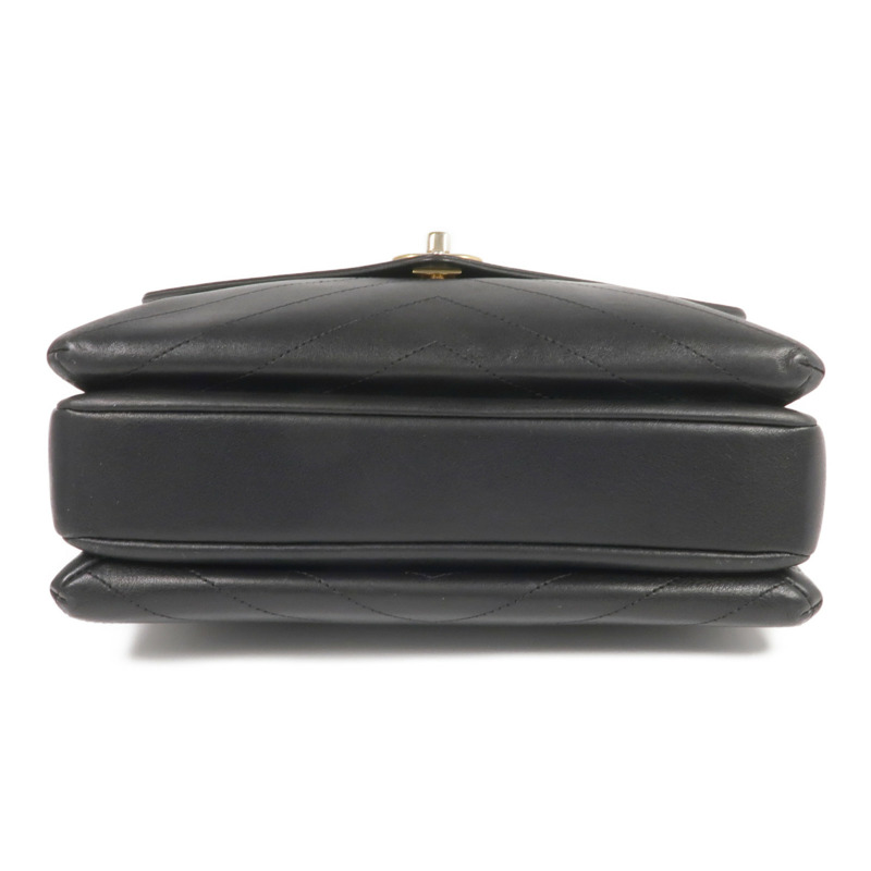 CHANEL 皮革Chain Shoulder金扣鏈帶肩背袋-3