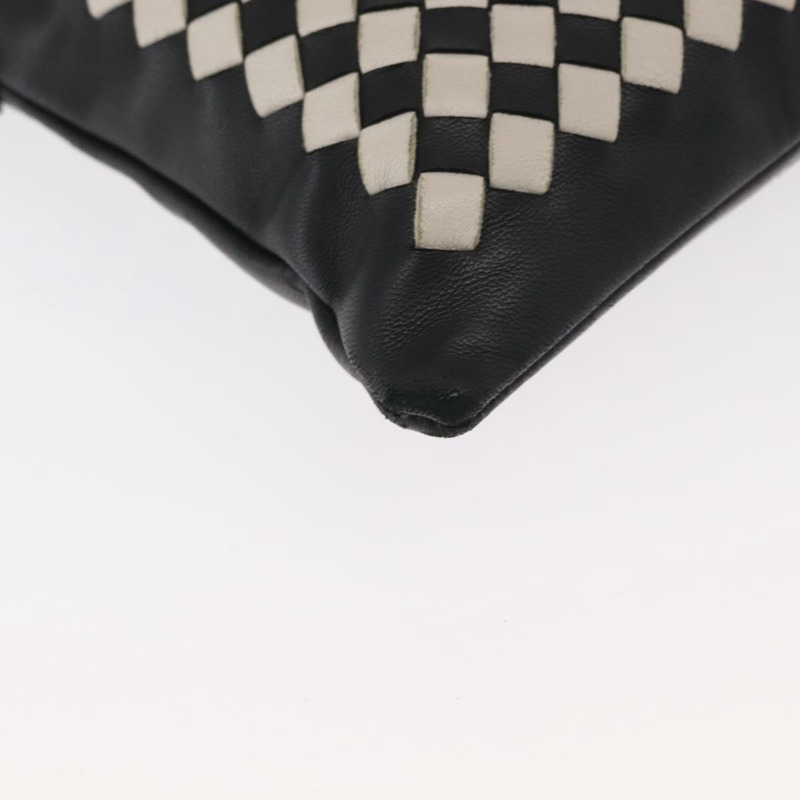 【日本直送】BOTTEGA VENETA INTRECCIATO 鏈條肩背包 皮革 黑色 白色 正品 ka843V-7
