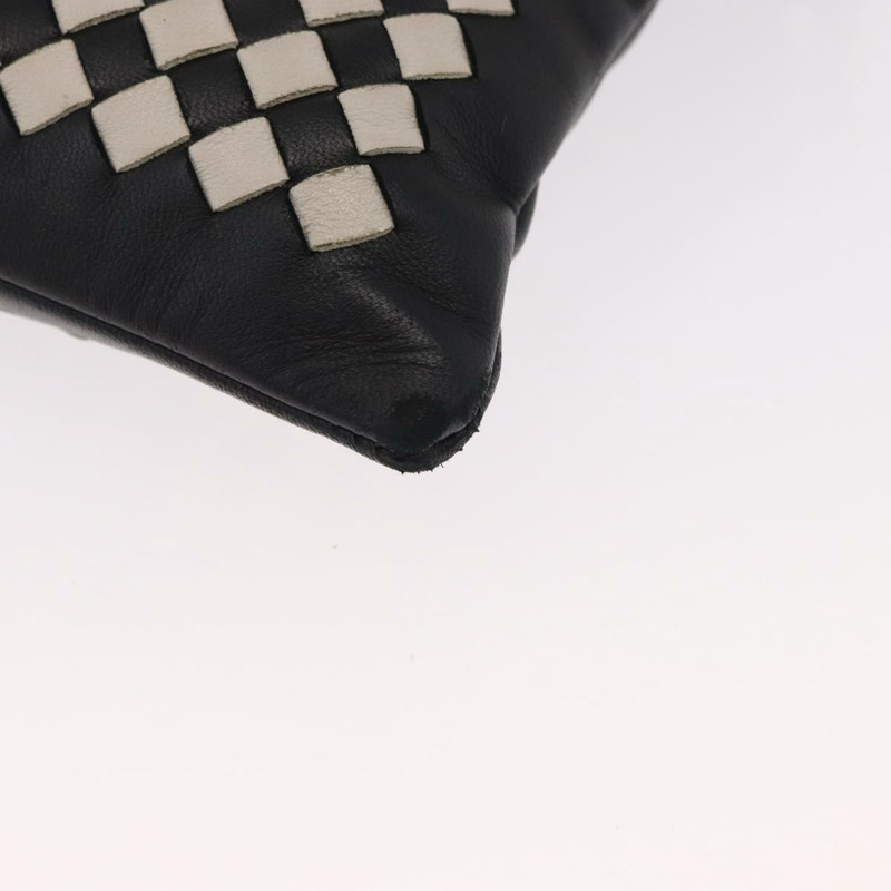 【日本直送】BOTTEGA VENETA INTRECCIATO 鏈條肩背包 皮革 黑色 白色 正品 ka843V-16