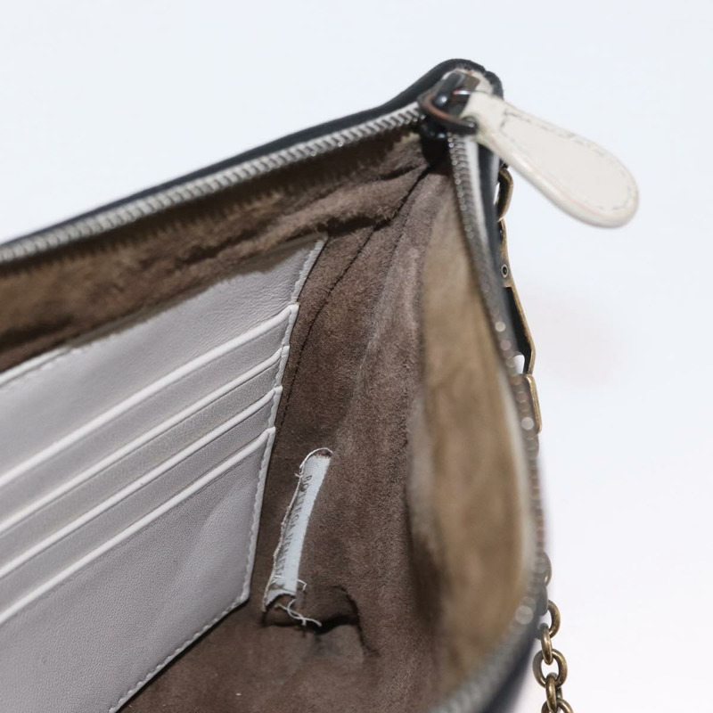 【日本直送】BOTTEGA VENETA INTRECCIATO 鏈條肩背包 皮革 黑色 白色 正品 ka843V-20